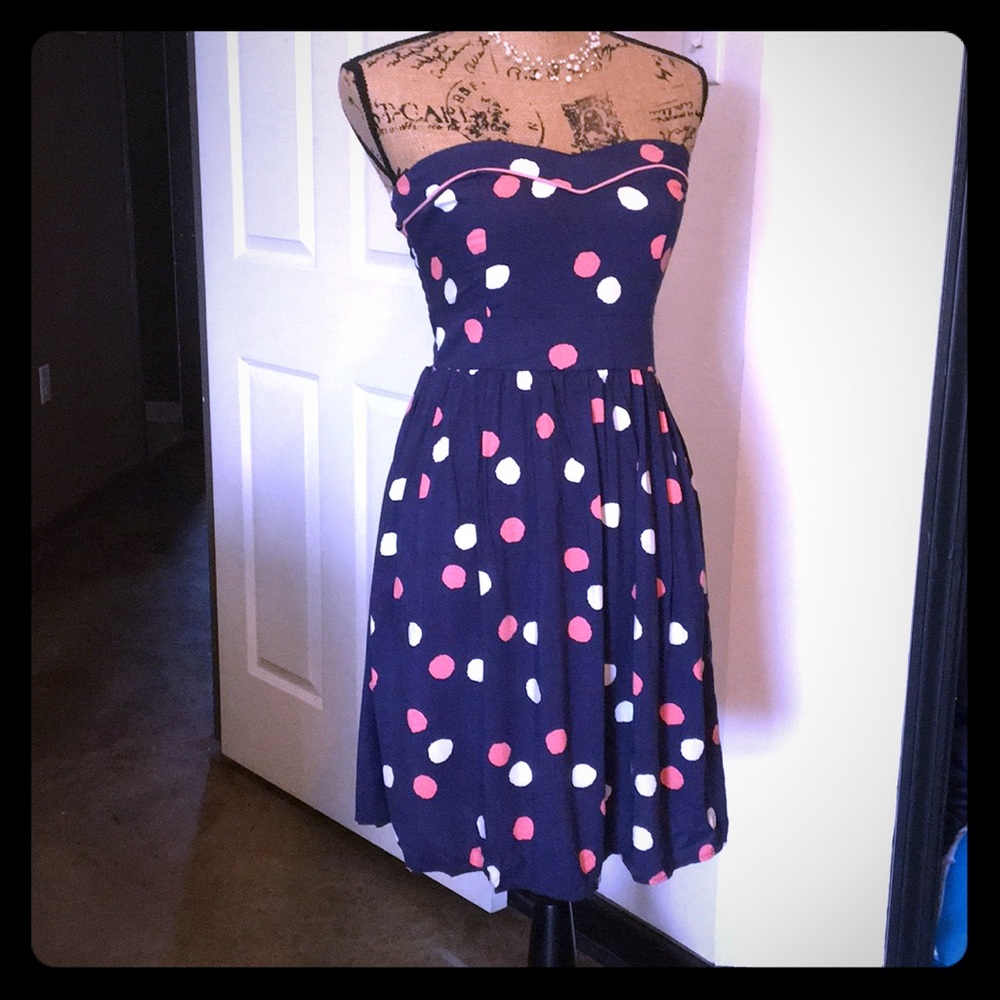 Strapless Polkadot Dress